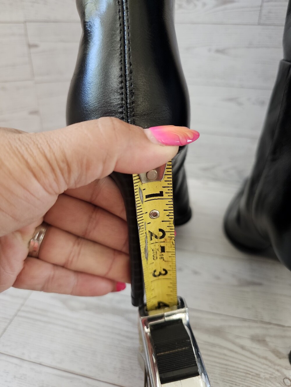 NWT Zara Women's Black Real Leather Knee High Boots - Pointed Toe Stiletto Heel - Picture 10 of 12